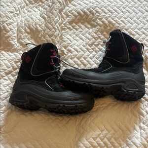 Columbia Kids Black and Red Boots
